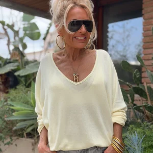 CAMISETA DESGASTADA OVERSIZE ENZO AMARILLO