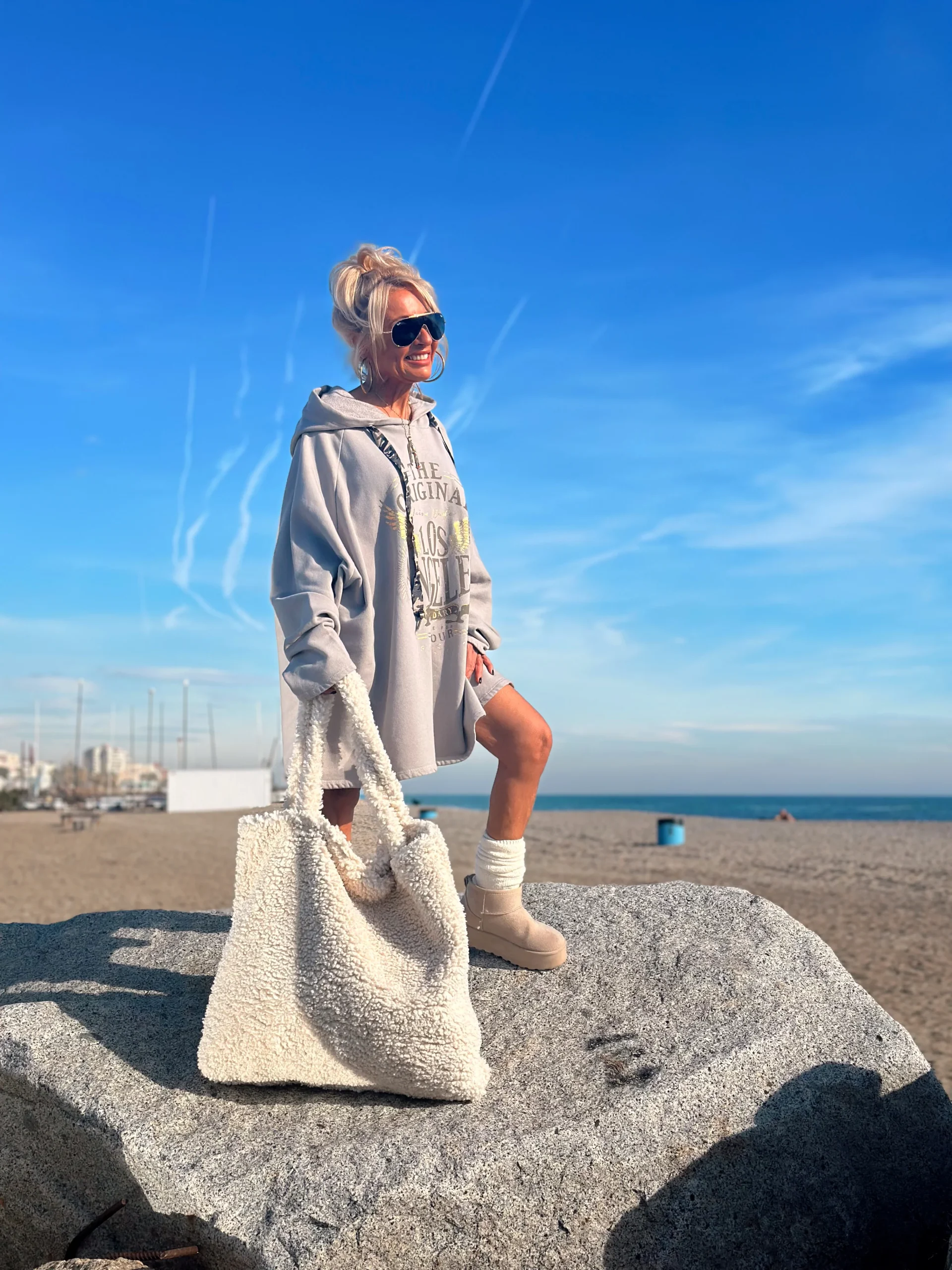 BOLSO OVERSIZE XXL POLAR CRUDO - Imagen 3