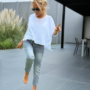 JEANS VAQUEROS GABY GRIS