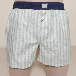 Bóxer Tejido Plano Color Blanco Verde Ref. 122051225