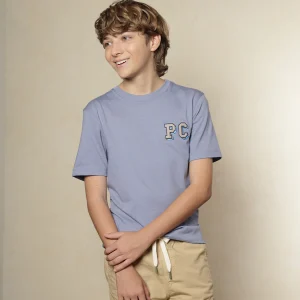 | Kids | Camiseta Bordada Fondo Entero Color Acero Ref. 252010925