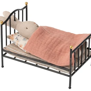 Cama de metal vintage para bebés - antracita