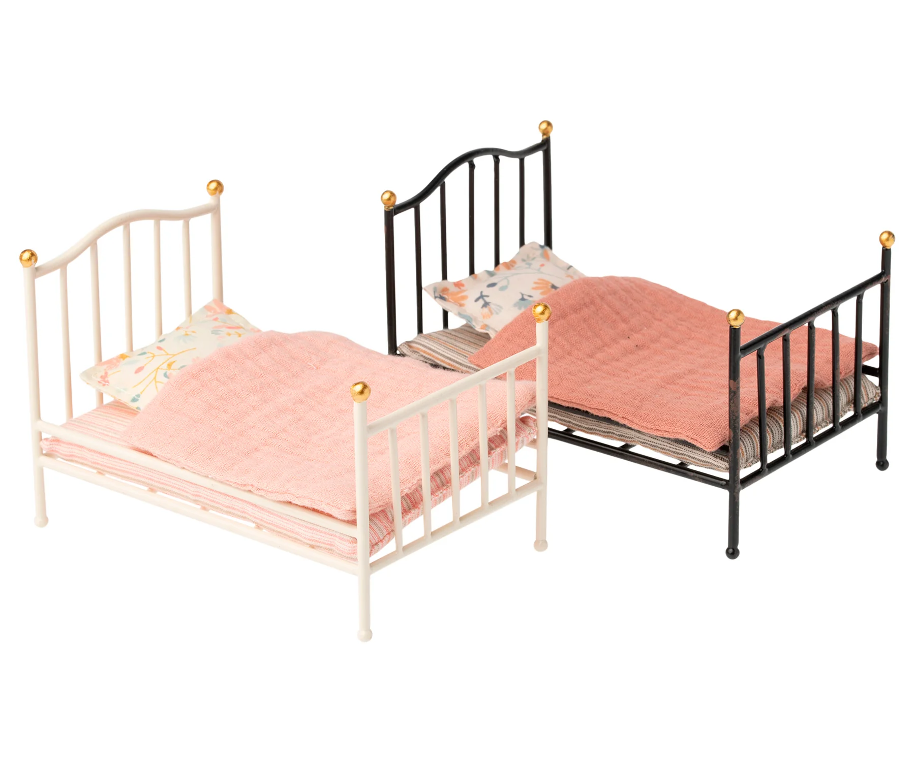 Cama de metal vintage para bebés - antracita - Imagen 4