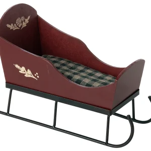 Trineo para muñecos tamaño mini - rojo