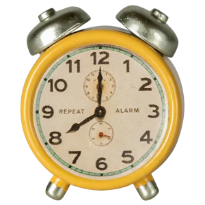 Reloj despertador para ratones - amarillo