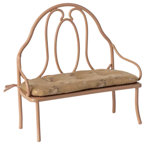 Banco de metal MINI - rosa empolvado