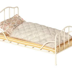Cama de metal vintage para mini - blanco