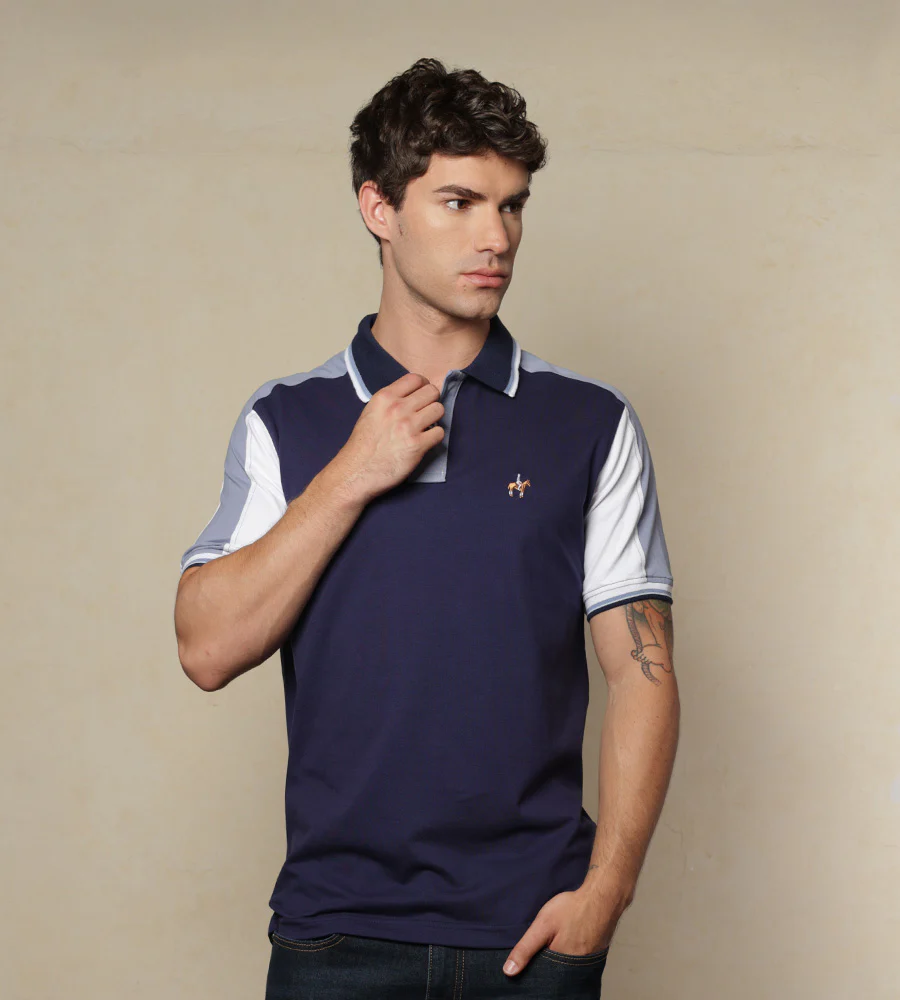 Polo Bloques Color Azul Oscuro Ref. 129020925