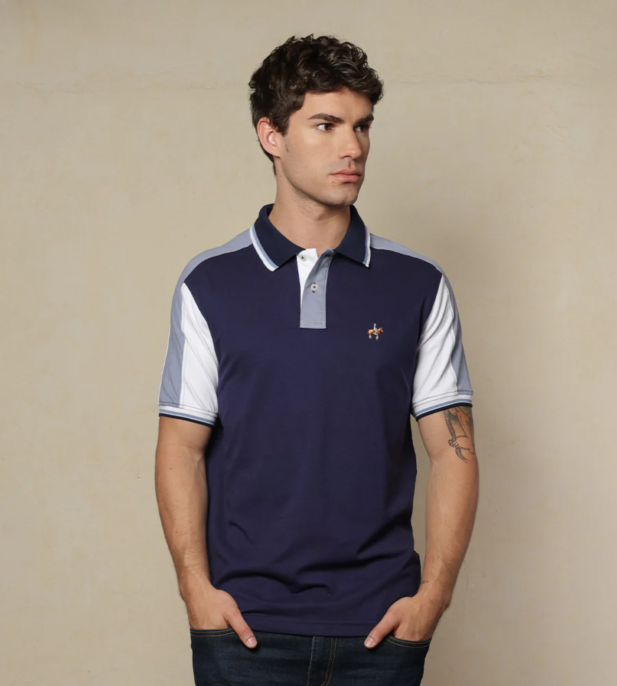 Polo Bloques Color Azul Oscuro Ref. 129020925 - Imagen 4