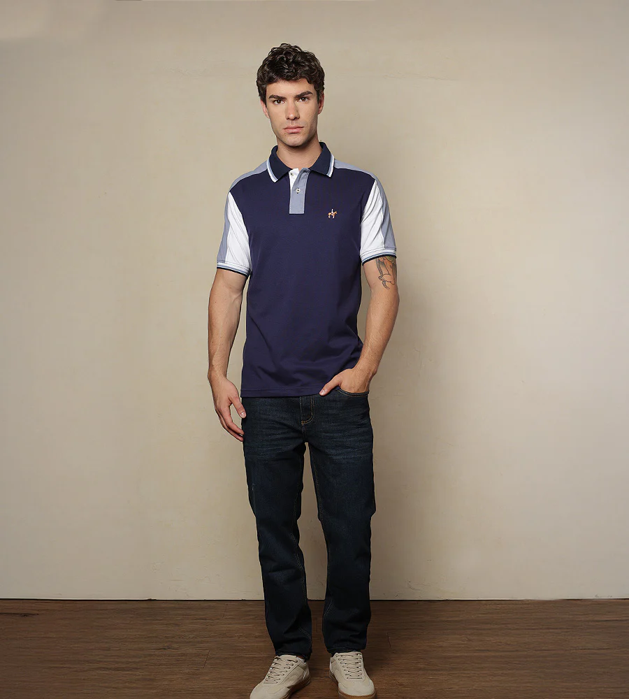 Polo Bloques Color Azul Oscuro Ref. 129020925 - Imagen 5