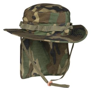 BRIT.BOONIE R/S M.NECKFLAP WOODLAND
