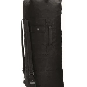 US Seesack con Doble Correa – Negro | Saco de Transporte Tipo Militar