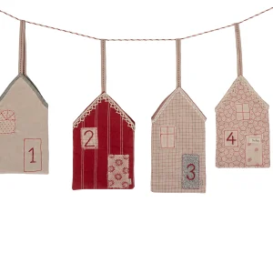 Calendario de adviento - casitas de tela