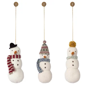 Adorno navideño tejido - Muñeco de nieve