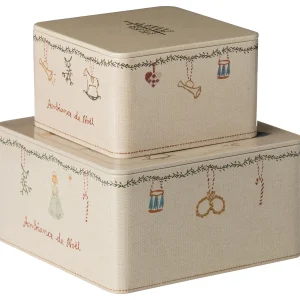 Caja de metal- ambiente de Navidad - set de 2