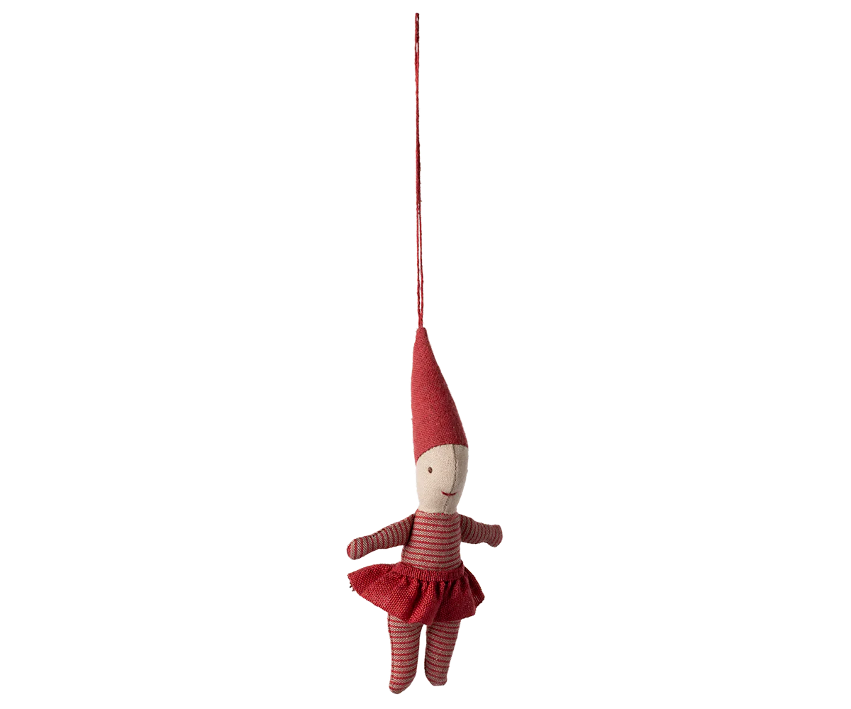 Adorno navideño de tela - pixy chica