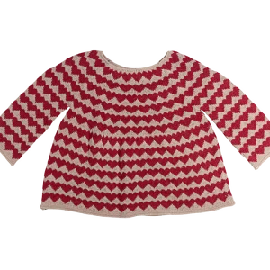 Jersey de punto corazones - talla 5-6 años