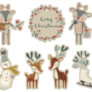 Etiquetas regalo  Cozy Christmas Natural - 14 piezas