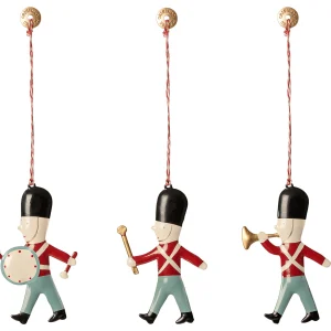 Caja de adornos navideños metal -  3 soldados