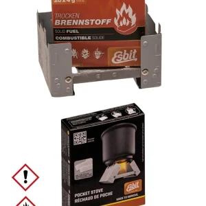 Cocina plegable con pastillas de combustible sólido