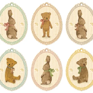 Etiquetas de regalo conejitos y ositos