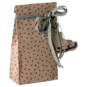 Bolsas de papel puntos rojo - micro