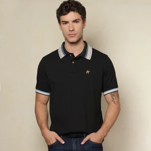Polo Contraste Color Negro Ref. 130101225