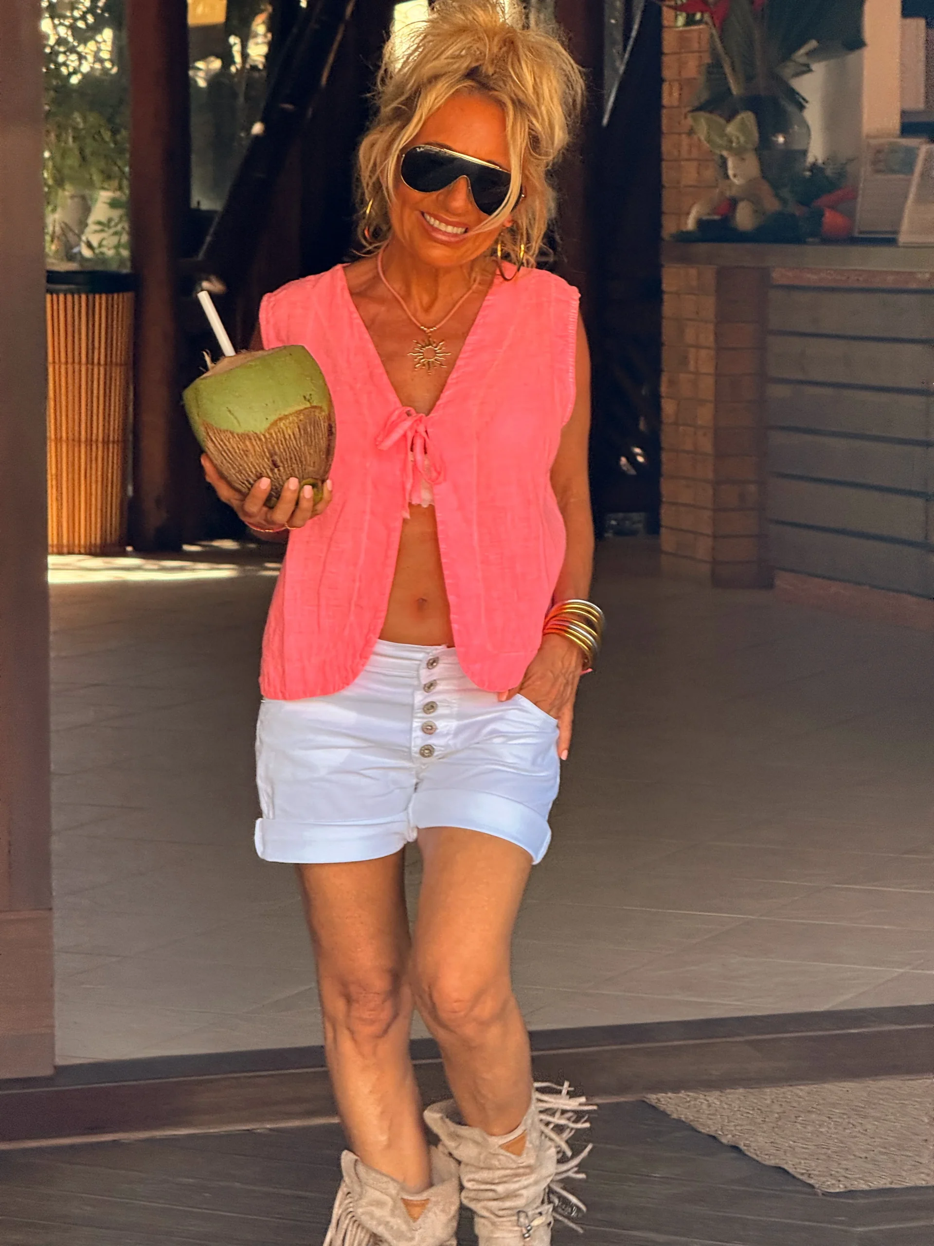 CHALECO CON LAZO JOYCE ROSA - Imagen 6