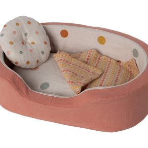 Cama cesta MEDIANA para cachorro y gatito - coral