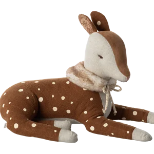 Bambi sentado, lazo blanco