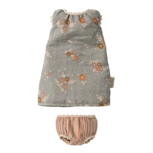 Vestido azul flores talla 1