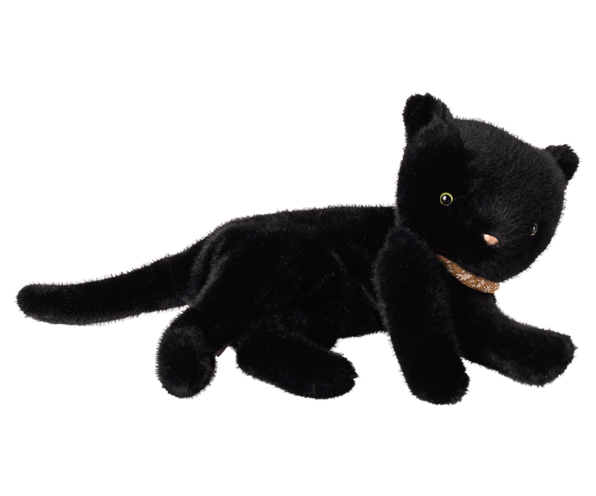 Gatito de peluche dormido - negro