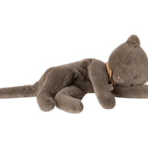 Gatito de peluche dormido - gris