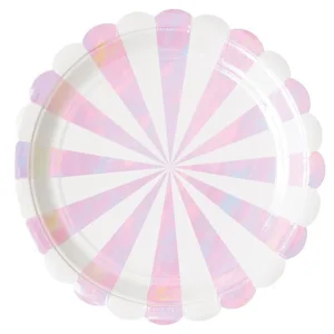 Mix&Match rayas rosa iridiscente - platos L