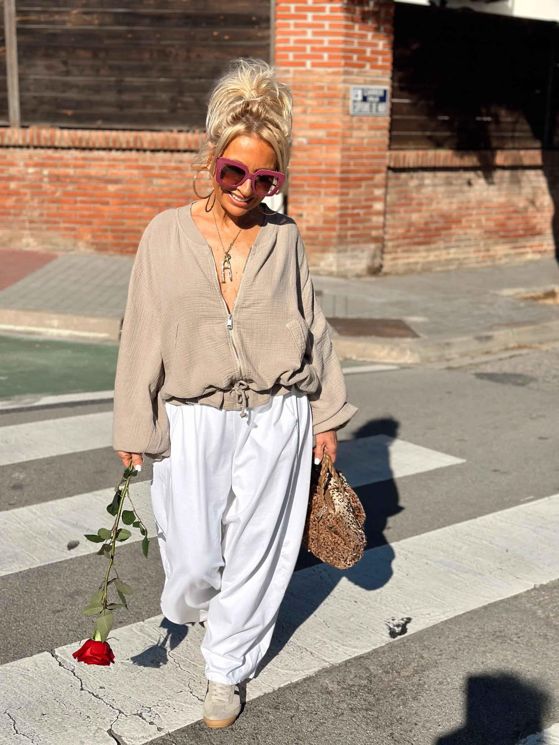 PANTALON OVERSIZE MILLA BLANCO - Imagen 9