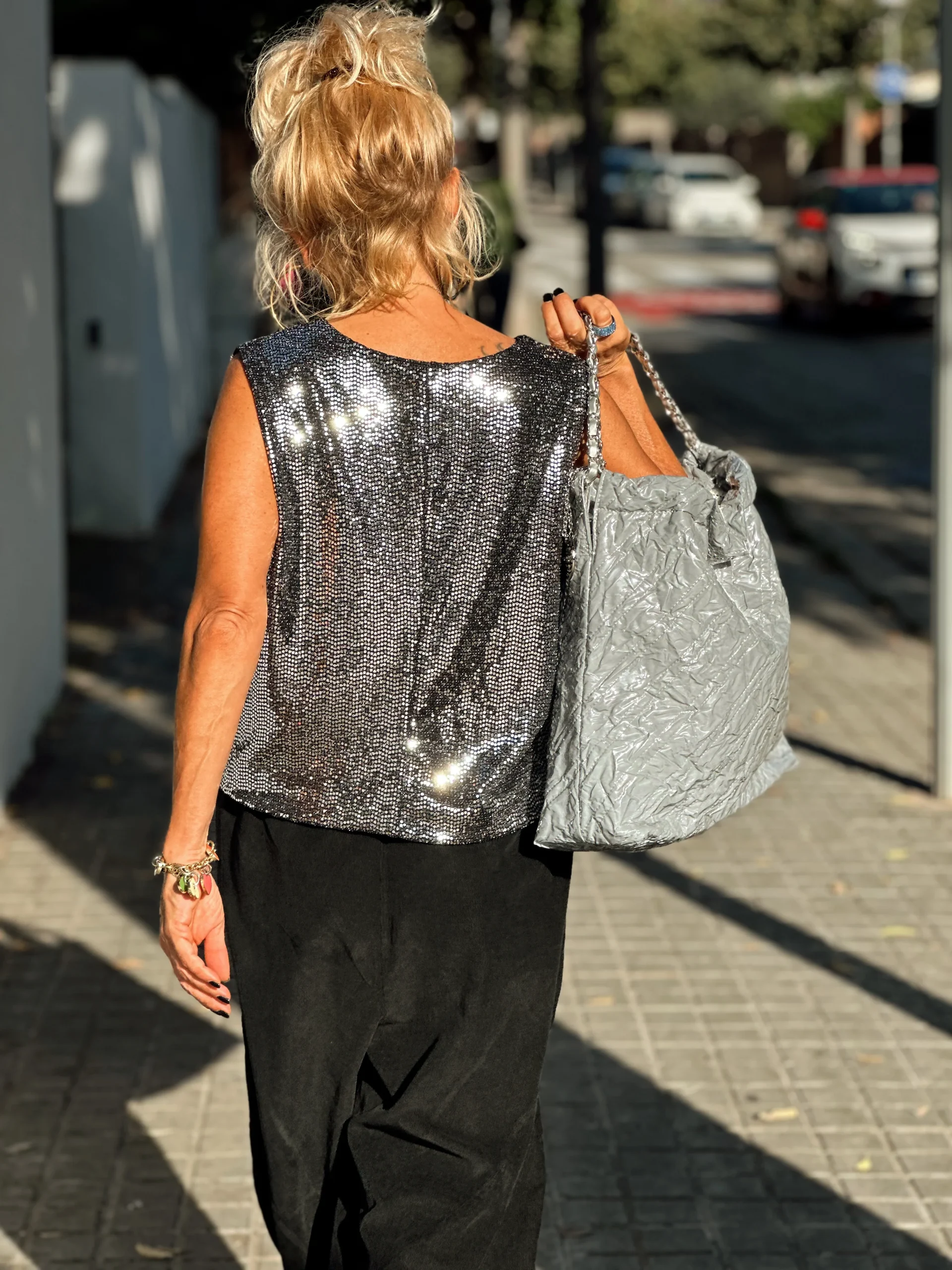 CHALECO LENTEJUELAS PLATEADO - Imagen 6