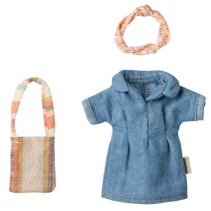 Vestido y bolso vaquero - ratoncita mamá