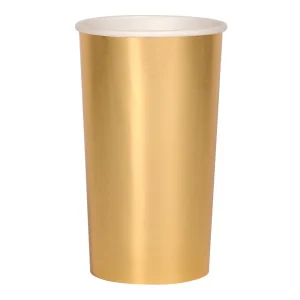 Vaso alto dorado