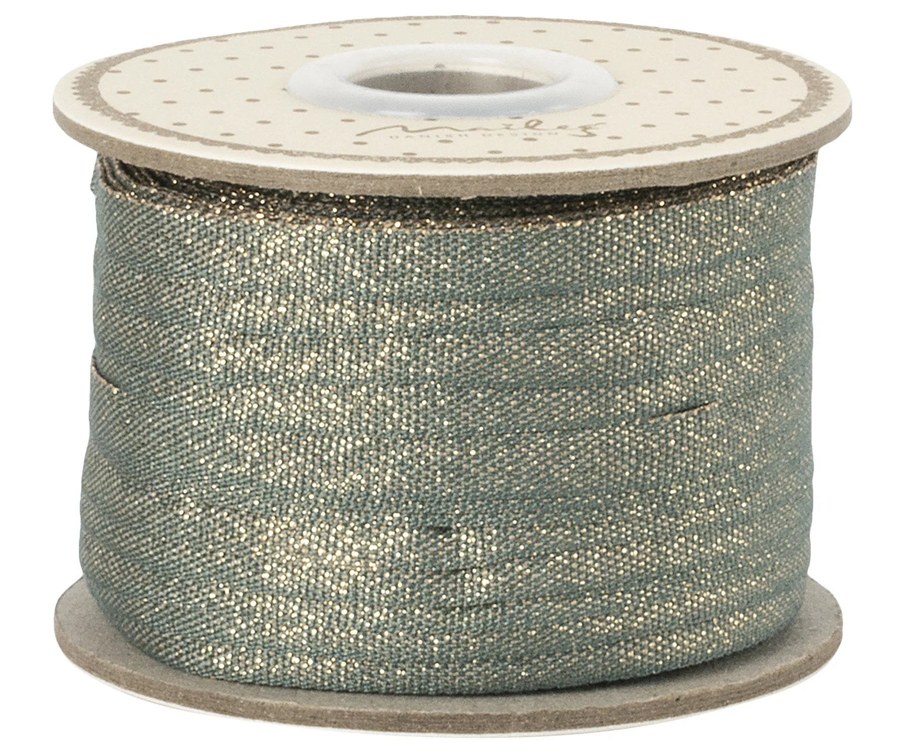 Cinta de regalo 25 metros - petrol/gold