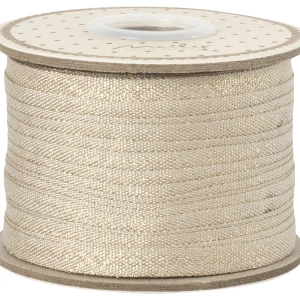 Cinta de regalo  25 metros  - vainilla/gold