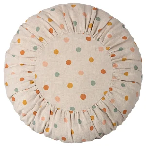 Cojín redondo - topos multicolor