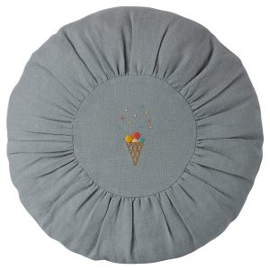 Cojín redondo azul empolvado - helado