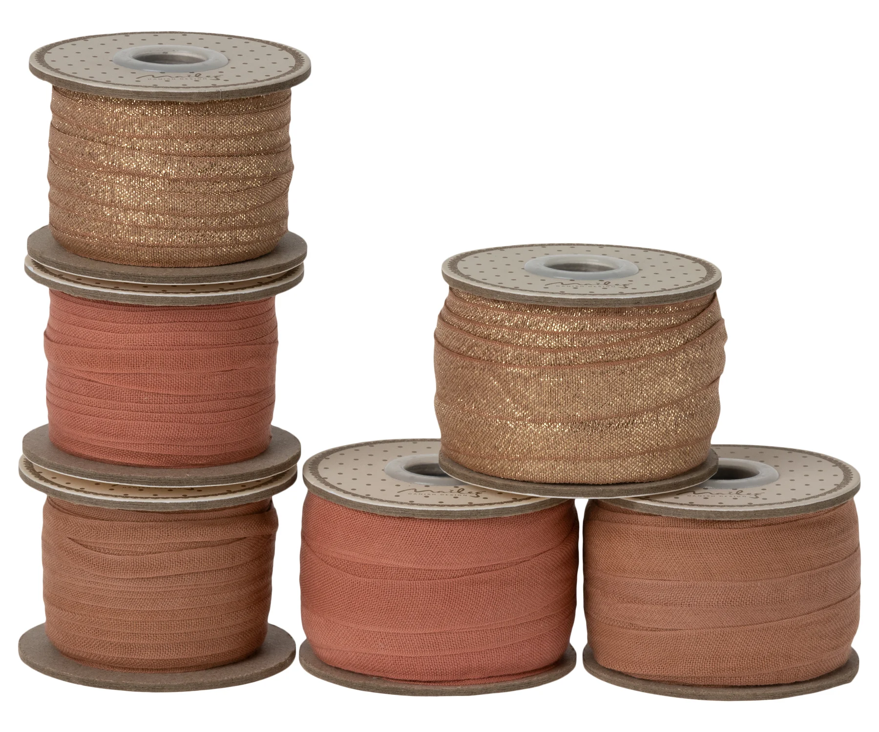 Cinta de regalo 20 metros ancha - soft coral - Imagen 3