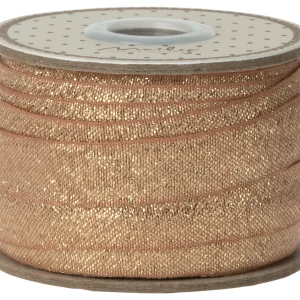 Cinta de regalo  20 metros ancha  - rosa vintage / dorado