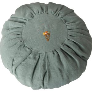 Cojín redondo verde suave