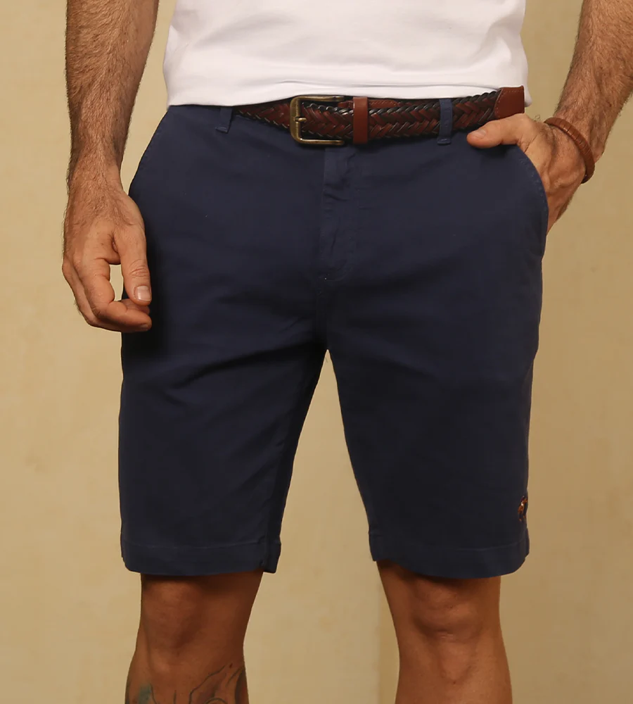 Bermuda Tejido Plano Color Azul Navy Ref. 117010525