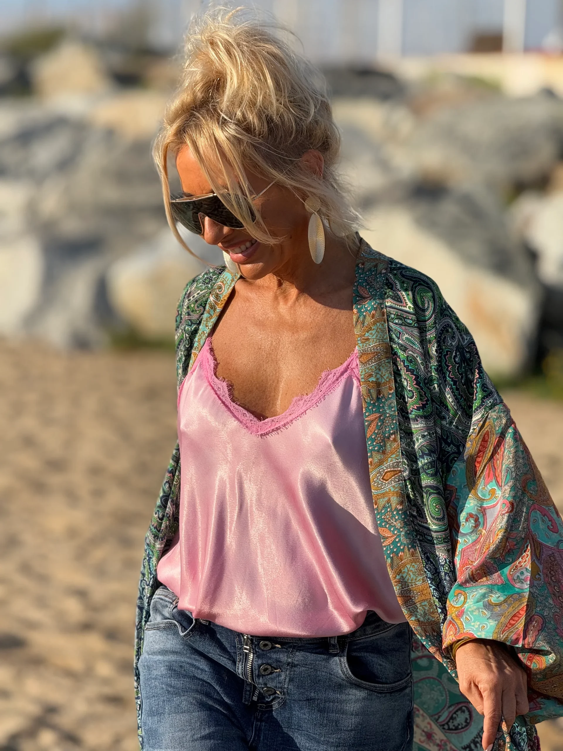 KIMONO ESTAMPADO MANGA ELASTICA MULTICOLOR - Imagen 9