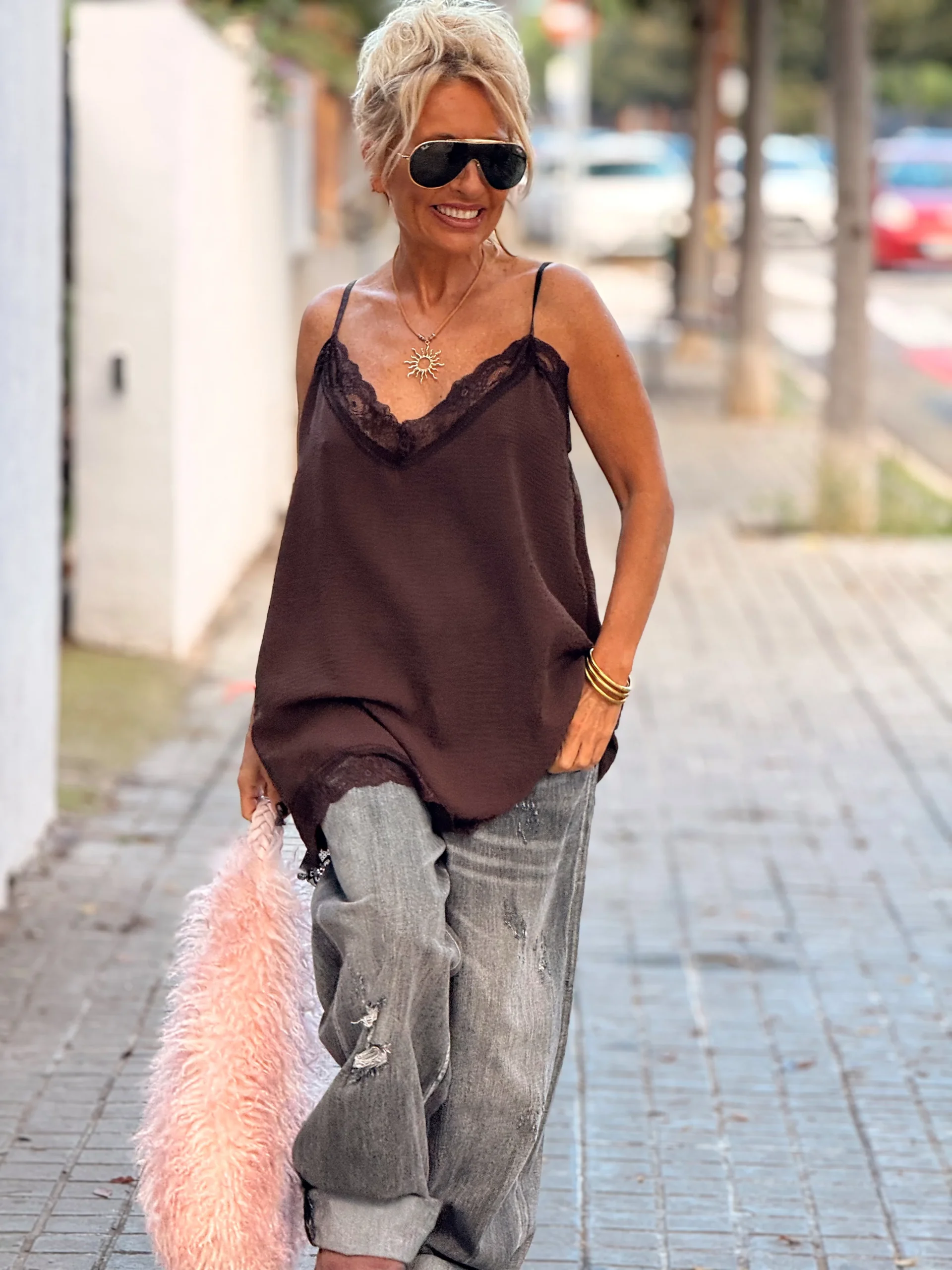 TOP LENCERO SUPER OVERSIZE LUISA MULTICOLOR - Imagen 8