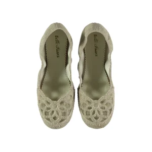 Bailarina calada  -  Napa metalizada oro