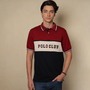 Polo Bloques Color Rojo Vino Ref. 129030625